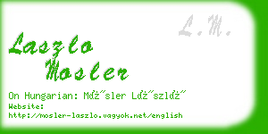 laszlo mosler business card